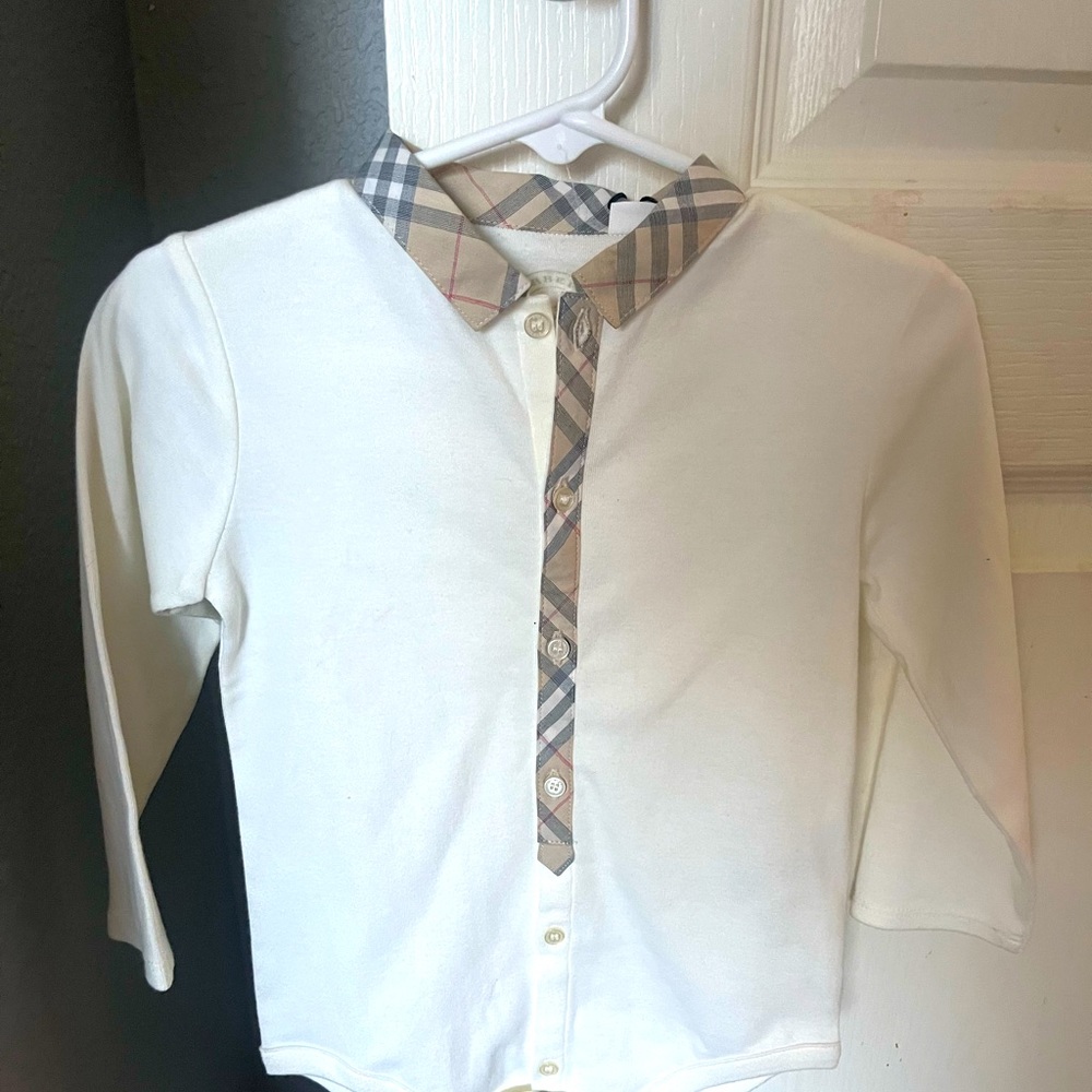 Burberry baby onesie with tags!
